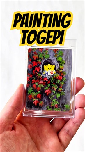 Custom Togepi painted Pokemon card #painting #pokemon #pokemonart
