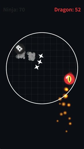 Ninja vs Dragon: Teleport & Shurikens vs Raging Fireballs! 🥷🐉 #autobattler