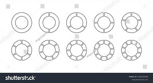 Outline Circle Section Template Circular Structure Stock Vector (Royalty Free) 2290104769 | Shutterstock