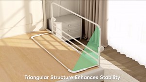 HOMEAL Bed Rail for Toddlers with U-Shape Base - 47"x24" Foldable Baby Bed Rail Guard for King Queen Full Twin Size Bed, Beige, 1 Pack