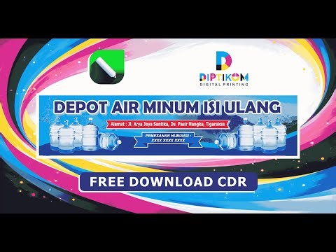 DESAIN SPANDUK DEPOT AIR ISI ULANG FREE DOWNLOAD CDR