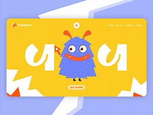 Creative 404 page with animated character