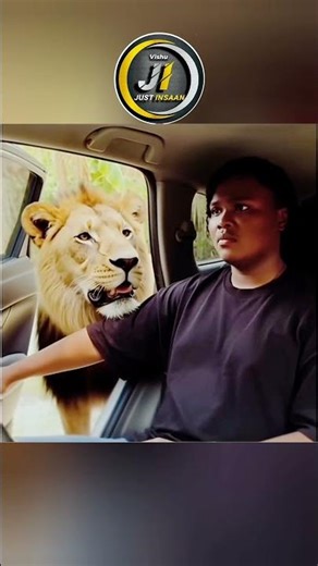 😱 Lion's welcome intro😱आप कौन।#justinsaan#topnew#ytshort#funny#amazingfact#mostviral#comedyvideo#pet