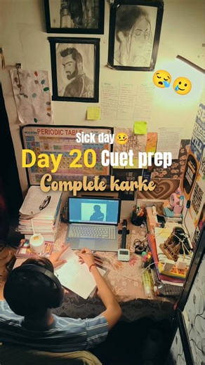 CUET 2026 Preparation Day 20 | Sick but Still Studied 😷🔥 | Geography Done + English Test #cuet2026