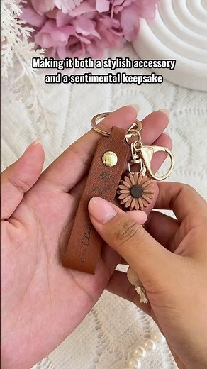 Custom Name & Birth Flower For Her | Sisters | Friends | Personalized Beaded Keychain