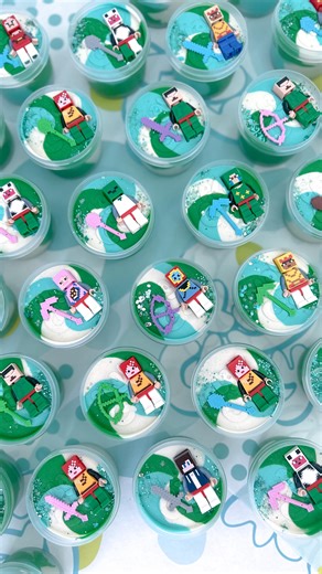 PLAY CLAY ™️ | Premium Modelling Dough & Curated Kits on Instagram: "Party Favours for 2025 wrapped up with Minecraft tubs of joy ✨ I loved creating these and so excited for all your gorgeous 2026 party favours 😍🥰 #playdoughfun #partyfavours #minecraft #playdoughpartyfavours"