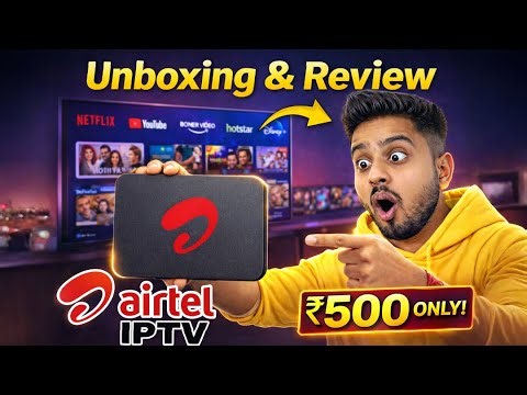 Airtel new IPTV set top box unboxing & review. is it better than Jio set top box???