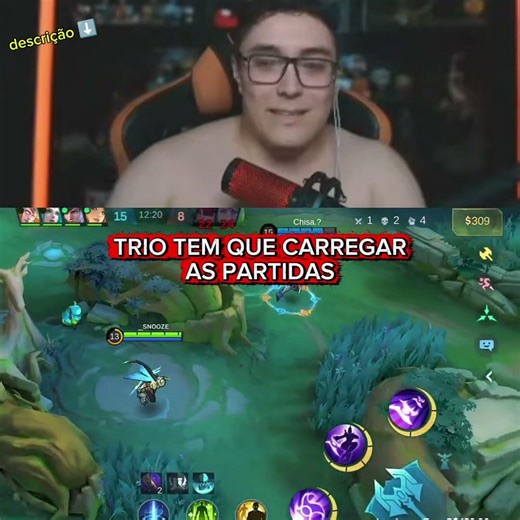 QUEM TÁ TRIO TEM QUE CARREGAR AS PARTIDAS | #mobilelegends #mlbb #humor