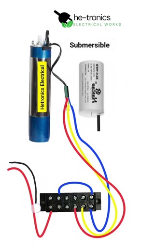 submersible pump wiring connection #electricity #electrical #electricalwiring