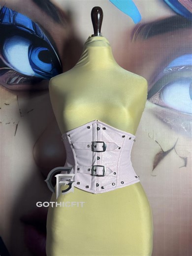 Women Pink Underbust Corset - Gothic Punk Waist Cincher, Faux Leather Buckle Corset, Waist Shaper, Alternative Plus Size - Etsy