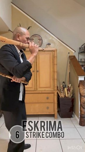 Eskrima Tutorial | 6-Strike Combo | Filipino Martial Arts weapons Technique FMA #arnis #kalisticks