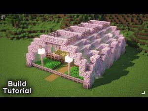 🌸 Cherry Blossom Greenhouse 🥕 | Minecraft Build Tutorial