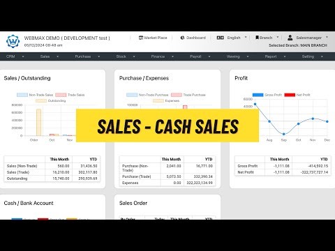 (ENG) Sales - Cash Sales (Webmax ERP System) (V3)