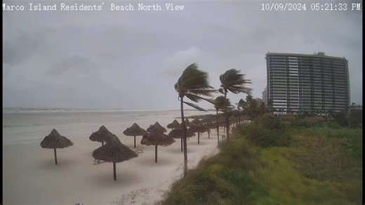 Hurricane Milton is making landfall near Tampa Bay and Sarasota, Florida Wednesday afternoon with . Here’s the view from Marco Island, FL where the storm is passing to the north. #milton | Adventures With Jeff Martinez