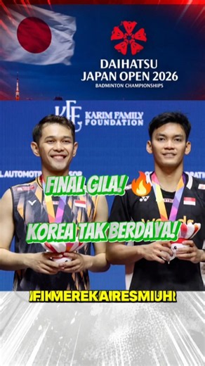 Fajar/Fikri are finally Japan Open 2026 CHAMPIONS! Korea silenced in the final! 🏆