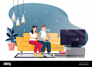Video game controller couch Stock Vector Images - Alamy
