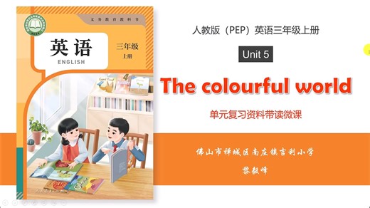 Unit 5 The coloourful world单元复习资料带读视频