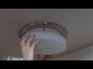 How to install a LED Flush Mount Ceiling Light Canada (with preinstalled ceiling wires)
