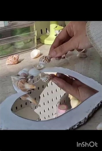 #diy shell 🐚 idea shell mirror 🪞