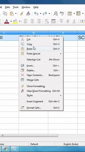 Rotate Data from Vertical to Horizontal in Libreoffice Calc ।। Transpose option #shorts