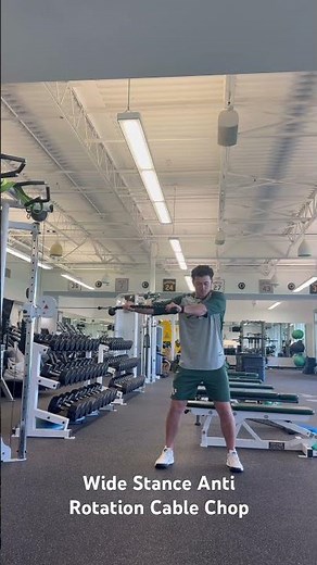 Wide Stance Anti Rotation Cable Chop demonstration.