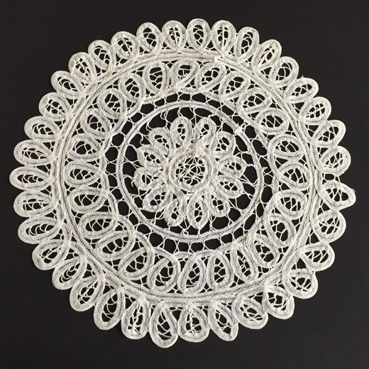 Large Handmade Vintage Battenburg Lace 15" White Cotton Doily - Etsy