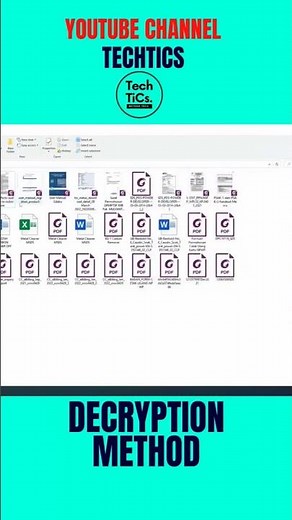 How to DECRYPT files from any Ransomware. @techtics #shorts #ransomware #decryption