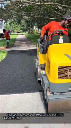 Wacker Neuson RD12 Tandem Roller for Asphalt Compaction !! #innovation #construction