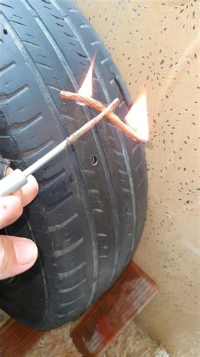 Always keep a tubeless repair kit in your car! #Tire #tirerepair