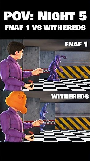 POV NIGHT 5!! FNAF 1 VS WITHEREDS #fivenightsatfreddy #fivenightsatfreddyssecuritybreach #fnafmemes