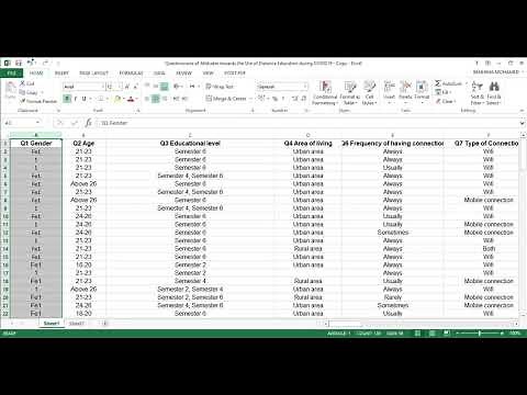 How to code a questionnaire on Google Forms using Excel and SPSS
