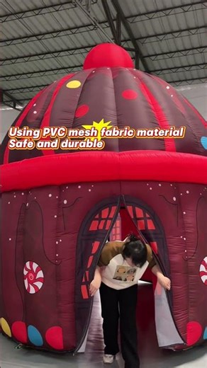 Check out this stunning custom-designed red inflatable tent we made for a client! 🎪