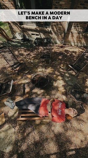 Sometimes you just cut some 2x4s from looking at a pic online and do some 3rd grade math and it ends up being a cool bench! We have it sitting out by our fire pit and it’s held up to thunderstorms and being knocked over by a running 10 mo lab🤪🫩 I could give you the full tutorial but…I don’t have one. Andy winged it and as an ADHDer, I couldn’t be prouder. ADHD project Impromptu DIY DIY bench outdoor bench fire pit furniture DIY weekend DIY easy project Simple wood projects Makers gonna make DI