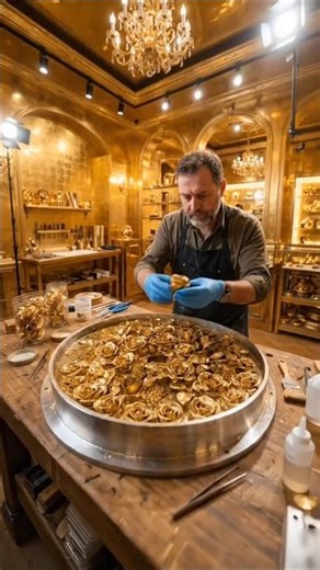 Luxury Golden Rose Table Making 🌹✨ | Satisfying Epoxy Build #shorts #viral #rose renovation