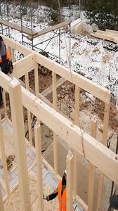 Amazing wooden beam frame connection installation work skills | Structure build tips