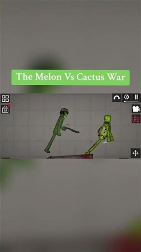 Melon Vs Cactus War Part 1 #melonplayground #cool #fight #anime #sick #epic #fyp #viral