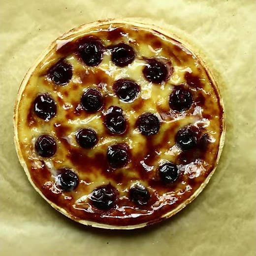 Flan pâtissier aux cerises