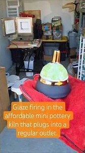 Glaze firing in the Vevor mini pottery kiln for the home pottery studio. Affordable home pottery.