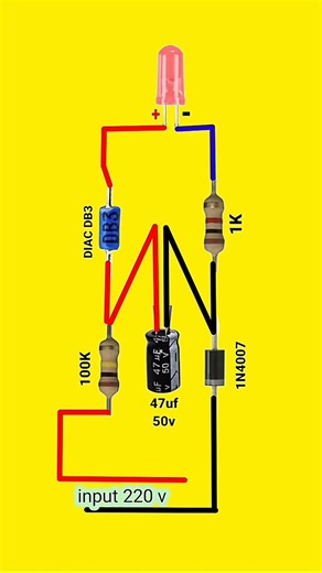 How to Make 220V LED Indicator Circuit #electronics #diy #circuit #led #electrical #elecfreaks