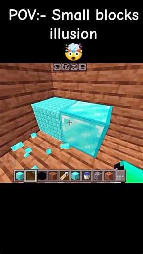Minecraft Blocks illusion 🤯 #shorts #minecraft #minecraftpe #minecraftshorts #minecraftshorts