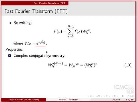 DIP 04 - Fourier Transform - (9) Fast Fourier Transform Algorithm