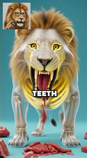 This Lion Ate 1000KG of Meat and DIED 🦁💀 #skeleton