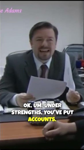 Best outtake ever! Ever wondered what to put under 'weaknesses' in a job interview? #theoffice