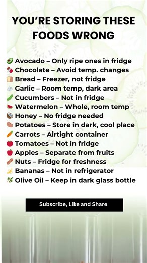 Stop keeping your food like this! 🚫