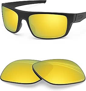 BLAZERBUCK Anti-salt Polarized Replacement Lenses for Oakley Drop Point OO9367-24K Gold