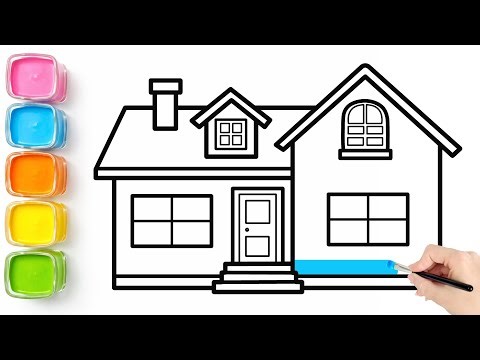 How to Draw a Modern House Step by Step 🏡 | Easy & Aesthetic House Drawing Tutorial