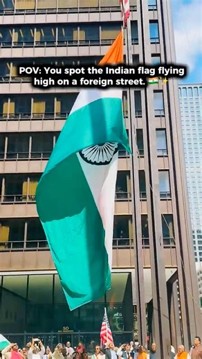 Hoisted an indian flag on American streets. #bollywood #chicago #indianflag #indianinamerica #travel