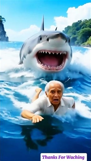 Indian Lady Police Officer rescue Grandfather From Shark #ai #shorts