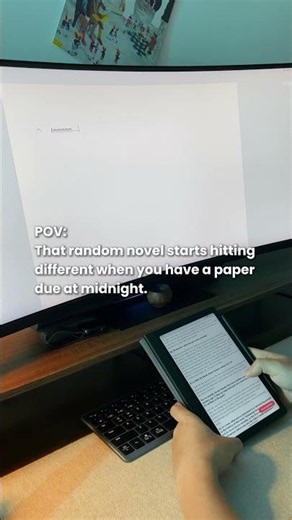 That random novel starts hitting different when you need to focus. #huion #androidtablet #reading