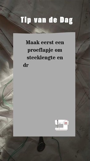 Tip 13: eerst proeflapje stikken #naaitechnieken #naaistudioa #naaitips #diy #sewing